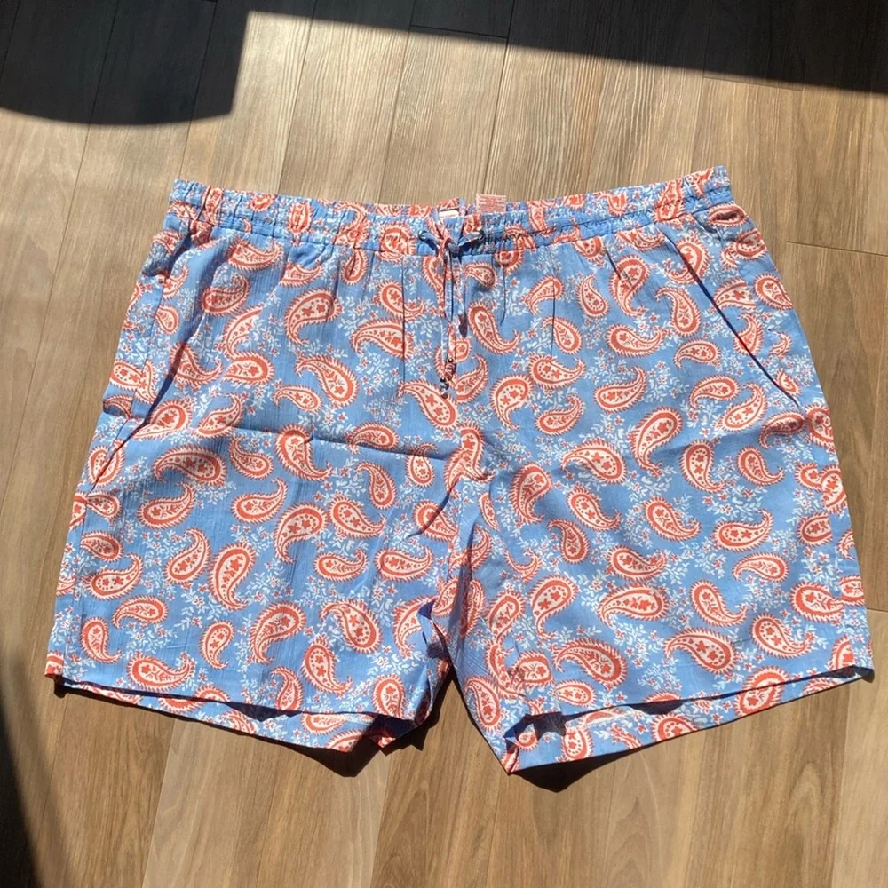 Hearts of Palm short paisley floral print pull on short cotton casual boho 3X
